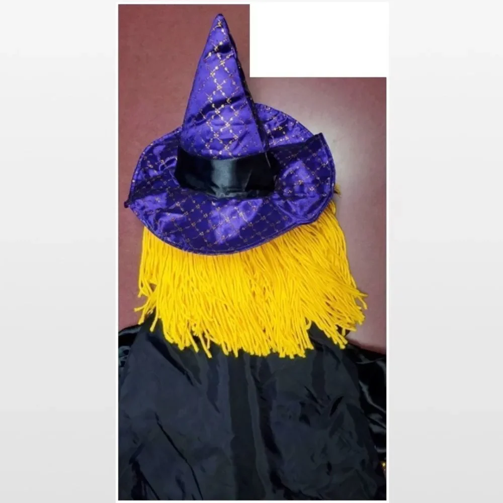 Vintage Kid Baby Toddler Size 24 Months Black & Purple Witch Costume